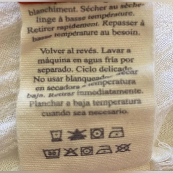 Faherty Ivory Textured Cap Sleeve Blouse - Picture 7 of 8